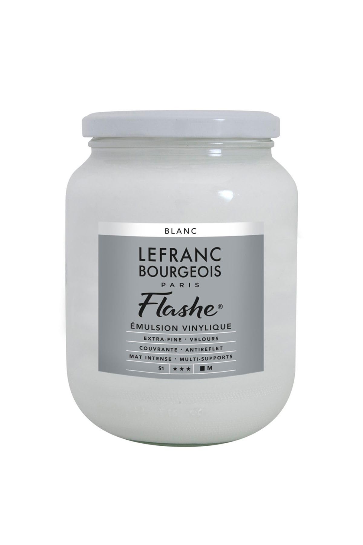 Lefranc Bourgeois Acrylic Vinyl Emulsion, White, 10.2 x 10.2 x 13.7 cm