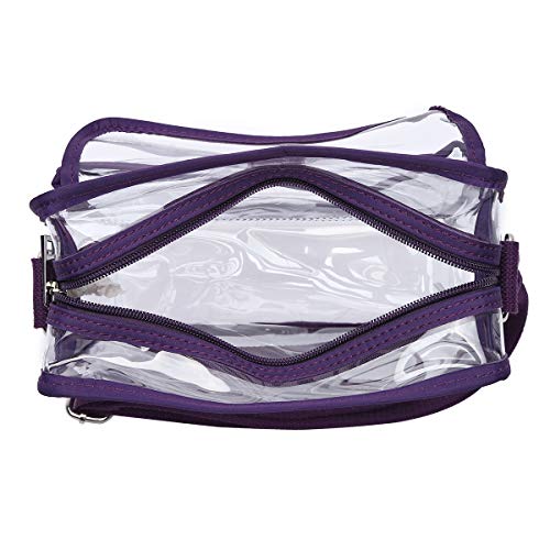 Cowgirl Trendy Medium Clear Shoulder Messenger Bag - NFL Stadium Approved Crossbody - Multiple Pockets - Adjustable Shoulder Strap
