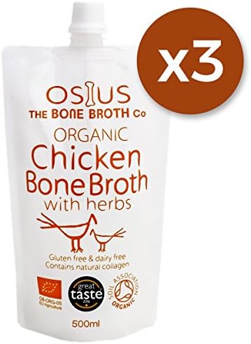 Osius Organic Chicken Bone Broth with Herbs | 500ml - Pack of 3