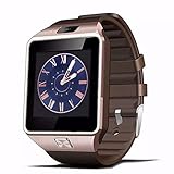 ANCwear Bluetooth Smart Watch latest card Bluetooth support Android Apple system, watch mobile phone Android smart mobile phone watch,Brown by ENKE-smart