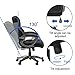 YAMASORO Leather Office Chair High Back Computer Gaming Desk Chair Executive Ergonomic Lumbar Support Black