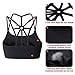YIANNA Women's Padded Sports Bra Cross Back High Impact Workout Running Yoga Bra