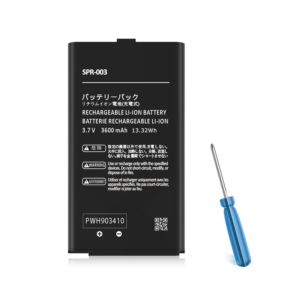 BOANV [3600mAh ] Replacement SPR-003 Battery for Nintendo 3DS XL New 3DS XL LL Game Console, Li-ion 0 Cycle Internal New Upgrade Replacement Battery for Console SPR-003 Battery with Repair Tool Kit