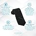 LUTHER PIKE SEATTLE Neckties for Men Satin Solid Color Necktie Tuxedo Dress Ties (Black)