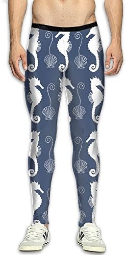 Seahorse And Shell Pattern\r\n Hiking Man's Designer Funny Fashion Sports Pants