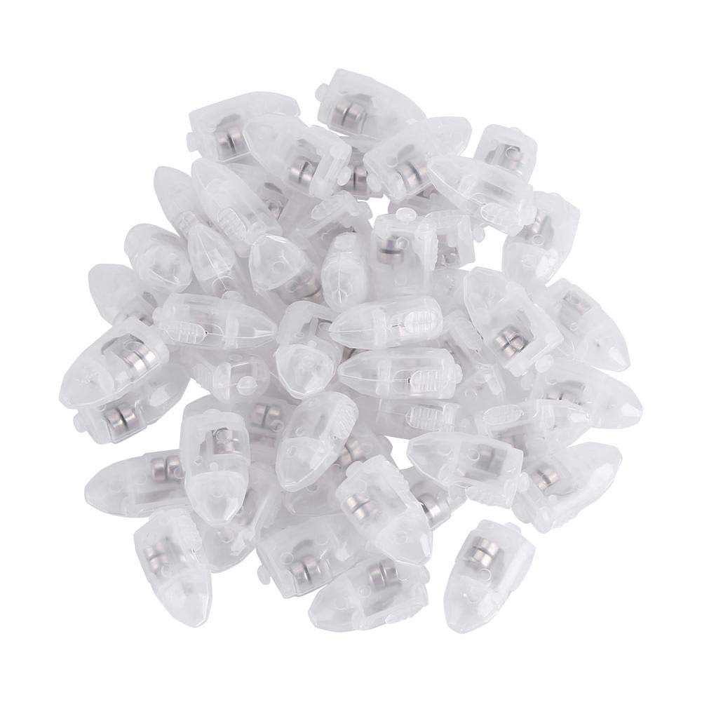 Boquite Led Balloon Light, 50pcs LED With Battery, 1 Set Waterproof LED Lights for Ballon, Wedding Party Decor, Wedding, Holiday Celebrations(White)