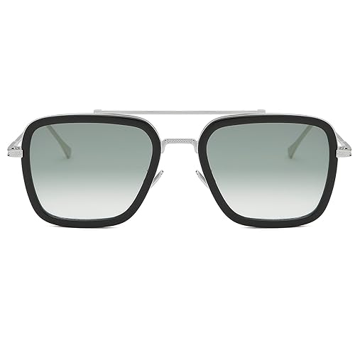 SHEEN KELLY Retro Square Spider Man Edith Glasses Tony Stark