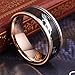 Three Keys Jewelry 8mm Deer Family Tungsten Wedding Rings Black KOA Sandal Wood Ebony Hunting Bands for Men