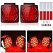 SUZCO 18Pcs Submersible Led Boat Trailer Tail Guide Lights Break Breakaway Kit 12V, Trail/Brake/Turn/Stop/Signal Light - DOT Compliant (Pack of 18)