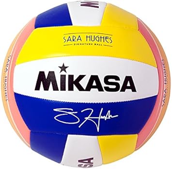 Mikasa Sara Hughes - Pelota de Voleibol, Color Azul/Amarillo ...