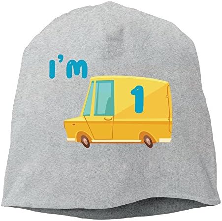 Unisex Dump Truck I'm 1 Beanies Caps Skull Hats Warm Thick Cuff Beanie Hat Ash