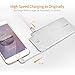 Luxtude Portable Charger iPhone Built in Lightning Cable (MFi Apple Certified), Ultra Slim Portable Phone Charger Thin Battery Pack, 5000mAh Power Bank for iPhone 14/13/12/11/10 etc. (Metal Silver)