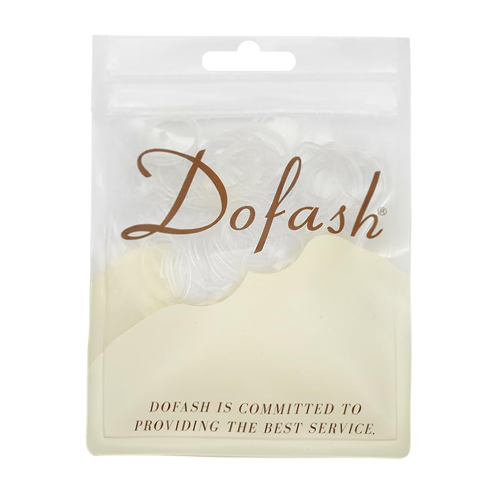 Dofash 2*50MM No Damage Small Elastic Hair Ties Rubber Bands for Hair Elastic Hair Bands Hair Rubber Bands Hair Elastics for Women's Hair - 200pcs(Clear) — image 1