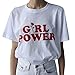 Farktop Girl Power T-Shirt Feminism Tee Girl Power Shirt 100% Cotton Unisex T-Shirt,0white,Small