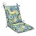 Pillow Perfect Outdoor/Indoor Omnia Lagoon Square Corner Chair Cushion, 1 Count (Pack of 1), Blue