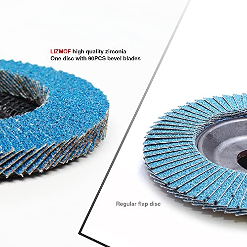 LIZMOF 41/2 x 7/8 Inch Flap Disc for Angle Grinder, 40 Grit Flap Wheel