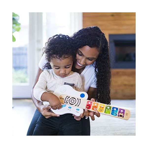 Baby-Einstein-Hape-Strum-Along-Songs-Magic-Touch-Wooden-Electronic-Guitar-Toy Baby Einstein Strum Along Songs Magic Touch Wooden Musical Light Up Toy Guitar with Whammy Bar, Age 6 Months+