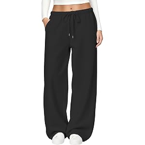 JEKAOYI Womens Sweatpants Baggy Casual Wide Leg Joggers Sweat Pants High Waist with Pockets