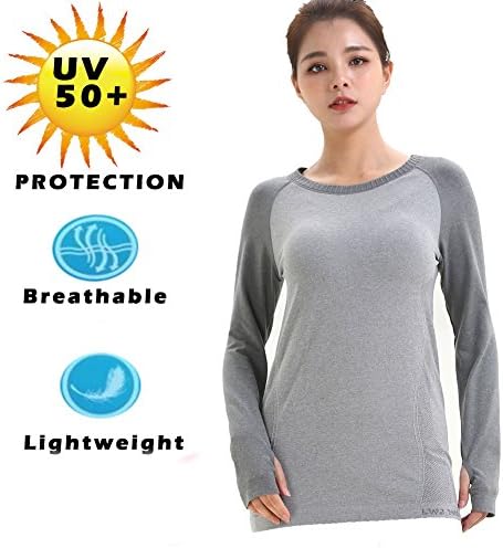 LWJ 1982 Women's Long Sleeve Running Cool Dry Fit Shirts Athletic Tops
