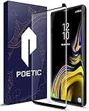 Galaxy Note 9 Screen Protector, Poetic [HD Clear][Case Friendly][Anti-Fingerprint] Premium Tempered Glass Screen Protector for Samsung Galaxy Note 9 Black