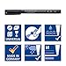 STAEDTLER Lumocolor Universal Pen, Medium, Felt Tip, Permanent Marker, 1.0mm, Black 317-8