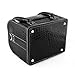 Amzdeal Makeup Case Professional Makeup Train Case Cosmetic Organizer Storage Box with 4 Sliding Trays, PU Leather (Black)