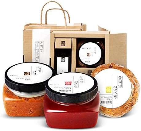 [Yoon Ji Young]Korean Sauce Premium Trio Set/Made with 100% Korean Ingredients/Gift/Korean Food/고추장/된장/간장