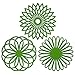 ME.FAN Silicone Trivet Mat - Kitchen Hot Pads for Pots & Dish - Insulated Teapot Trivet - Flexible, Durable, Non-Slip Large Coasters 3 Set Moss Green