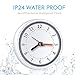 LXSZRPH Mini Shower Clock Waterproof IP24 Wall Clock Suction Cup Bathroom Clock Acrylic Face Suction Clock for Shower Washroom Kitchen (1pack)