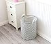 Toy Large Storage Bins, Folding Cylindric Waterproof of Coating Canvas Fabric Kids Laundry Basket/Nursery Hamper - Toy Storage/Toy Box/Toy Organizer