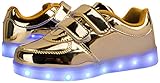 Tokee Unisex Light Up Shoes USB Charging Led Sneakers for Toddler and Little Kid