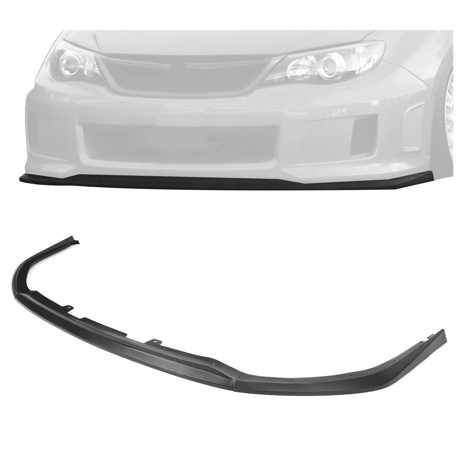CS1 Style Front Bumper Lip for 2011-2014 Subaru Impreza WRX STI | Black PP Lower Lip Spoiler