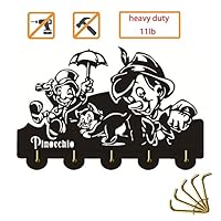Pinocchio Key Rack Holder Wall Hooks Wall Hanger Coat Rack Keys Bags Clothes Multi-Purpose Keys Handbags Jewelry Organizer for Children