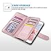 ULAK iPhone 6 Plus Case, iPhone 6s Plus Wallet Case, Flip Folio PU Leather Cover with Multi Card Holders Pockets Magnetic Closure Case for Apple iPhone 6/6s Plus 5.5 inch, Rose Gold+Minimal Stripes