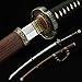 Auwiy Tachi Sword, 41 inches Fully Handmade High Hardness Pattern Steel Real Japanese Katana Samurai Sword with Scabbard Rosewood (Tachi Sword)