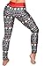COCOLEGGINGS Women's Christmas Ugly Santa Leggings Tights Pants Xmas Black One Size