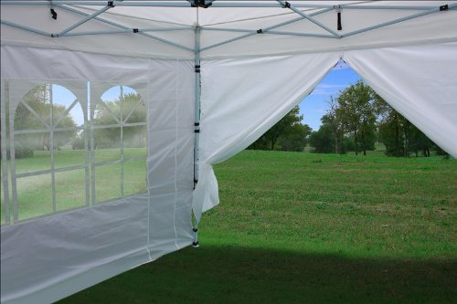DELTA Canopies 10'x10' Ez Pop up Canopy Party Tent Instant Gazebo 100% Waterproof Top with 4 Removable White - E Model - Thumbnail 3