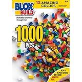 Build 'N Blox 1000 Piece Building Bricks Set- 12 Classic Colors Guaranteed Tight Fit, Compatible with All Major Brands