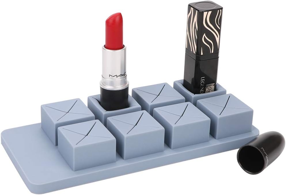 Makeup Organizer Lipstick Storage Organizer, TIGOD Silicone Nail Polish Holder Cosmetic Display Stand Vanity Organizer, Lipstick Make up Organizers and Storage