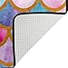 Naanle Colorful Rainbow Area Rug 3'x5', Watercolor Mermaid Scales Polyester Area Rug Mat for Living Dining Dorm Room Bedroom Home Decorative
