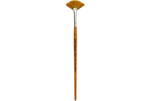 Silver Brush Limited 2004S Golden Natural Fan Brush for Watercolor, Oil, and Acrylic, Size 2, Short Handle
