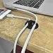 Cable Clips Cord Management System [8 pcs, Triple Slots], JOTO Cable Wire Clip Desk Wall Desktop Cable Organizer, Computer, Electrical, Charging or Mouse Cord Holder (Black)