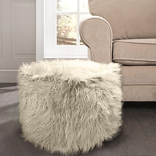 Premium Quality Ottoman Rustic Pouf– Excellent Construction- Different Color &amp; Pattern Combinations– Grey, Red &amp; Navy Blue W/ Moroccan Designs– Comfortable &amp; Soft Fabric (Mongolian Faux Fur)