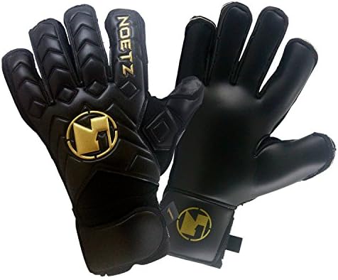 NoetZ Goalkeeper Gloves w/Extended Contact Palms - Black and Gold
