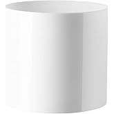 Royal Imports Flower Acrylic Vases Cylinders - Decorative Centerpiece Display for Home or Wedding - Non Breakable Plastic, 4" - White