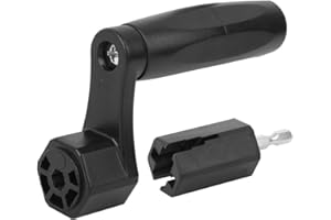 Guitar String Winder, Detachable Drill Bit for Fast Tuning, Peg Puller, ABS Black Lightweight, for Folk Electric Classical Gu