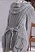 SKCUTE Mid-Long Sweaters Warm Knitted Bleted Casual Gray One Size Colorful