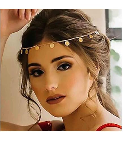 Amazon.com : idealway Girls Belly Dance Hair Hoop Indian Gold