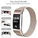SWEES Metal Bands Compatible Fitbit Charge 2, Stainless Steel Metal Magnetic Replacement Wristband Small & Large (5.5