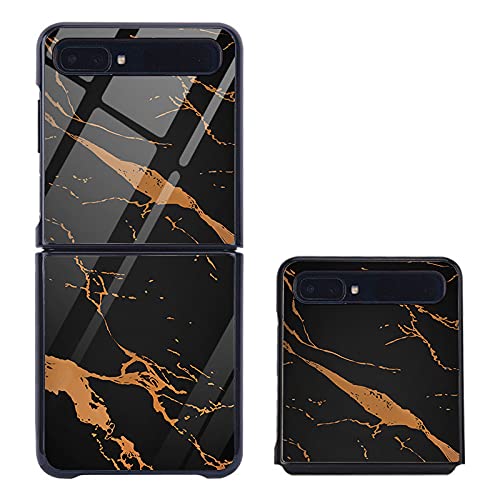 Hülle® 9H Tempered Stained Glass Case Anti-Scratches Compatible for Samsung Galaxy Z Flip 5G/Samsung Galaxy Z Flip (12)